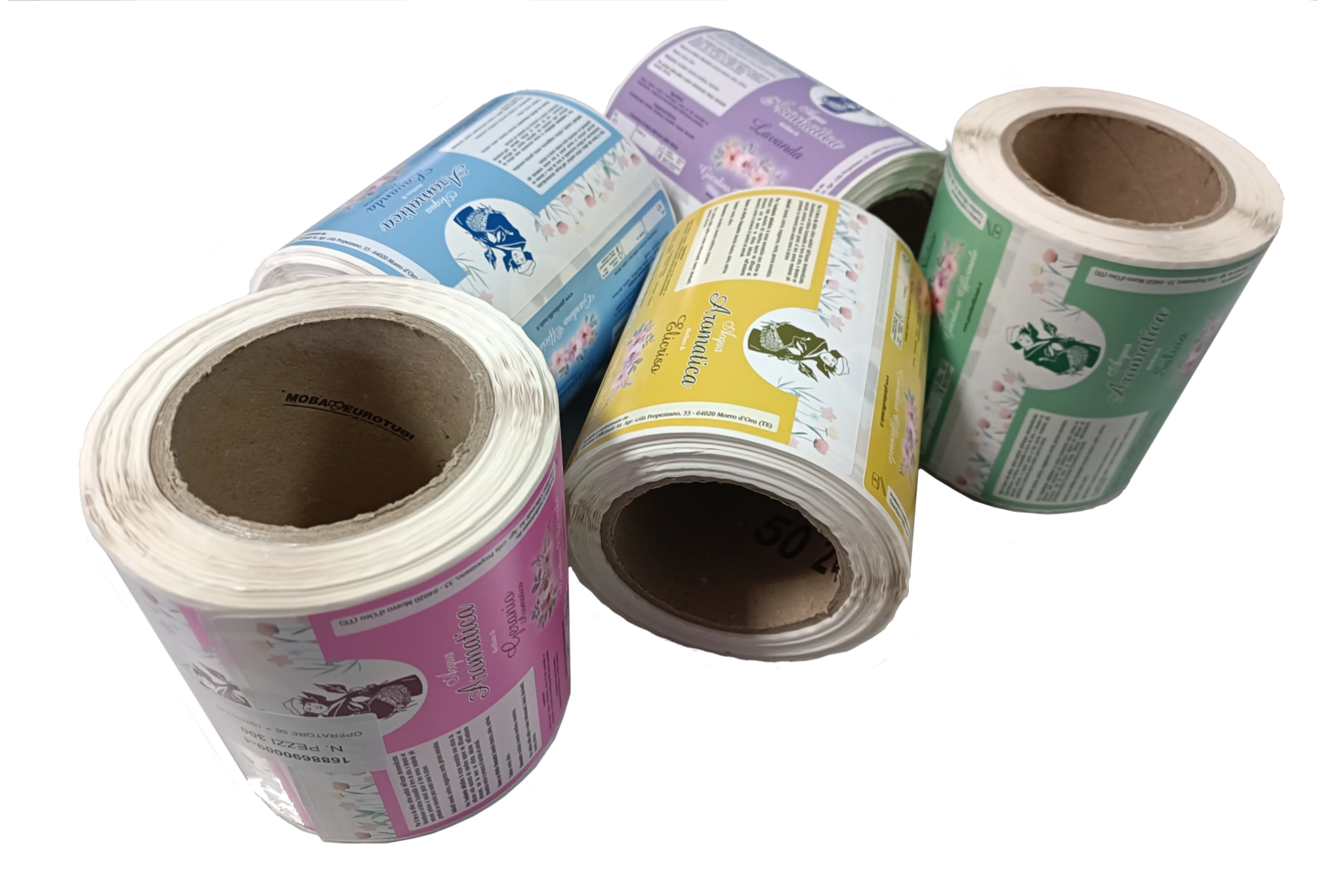 Etichette adesive in bobina per Acque Aromatiche Giardino Officinale