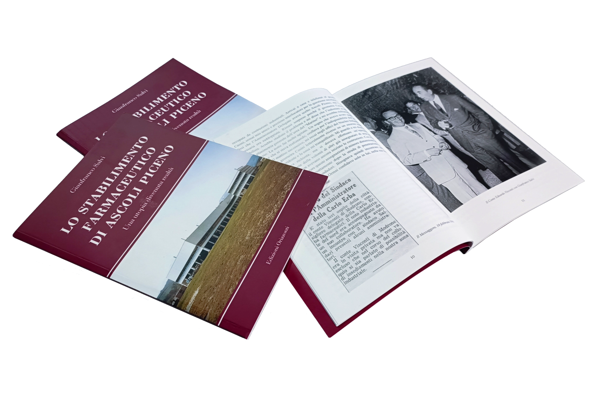 Libretto racconto della nascita dello stabilimento Pfizer di Ascoli Piceno
